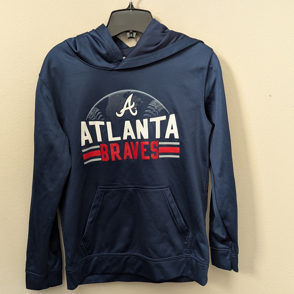 Genuine Merchandise MLB Youth Navy Atlanta Braves Hoodie